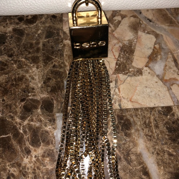 White and gold stunning Bebe purse - Picture 3 of 8